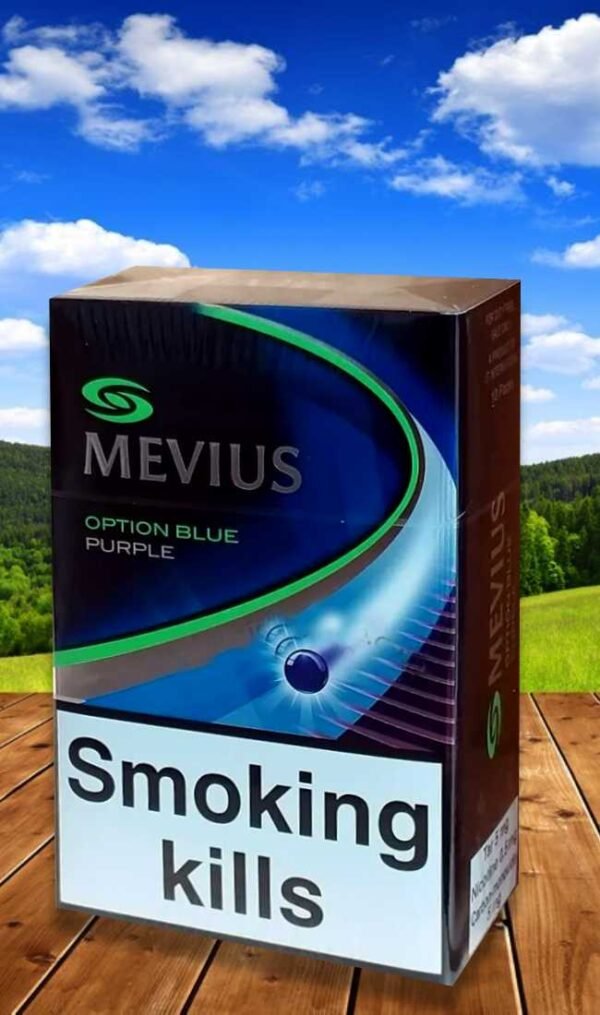 บุหรี่ Mevius Option Blue Purple 1 คอตตอน