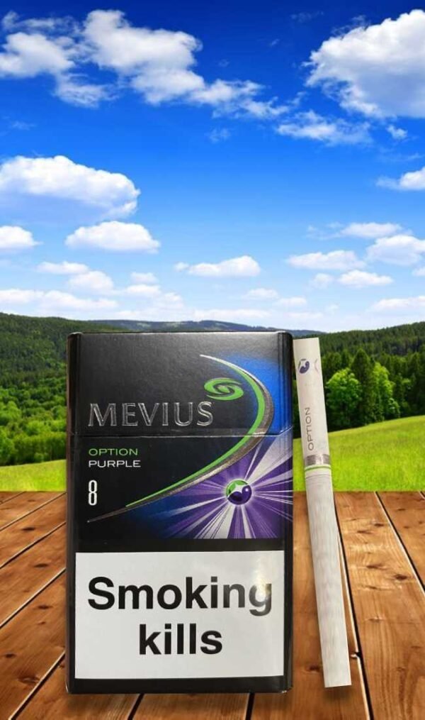 บุหรี่ Mevius Option Purple 8 (1เม็ดบีบ) พร้อมส่ง