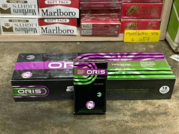 Oris Twin Sense Blueberry Menthol (2เม็ดบีบ) 1คอตตอน