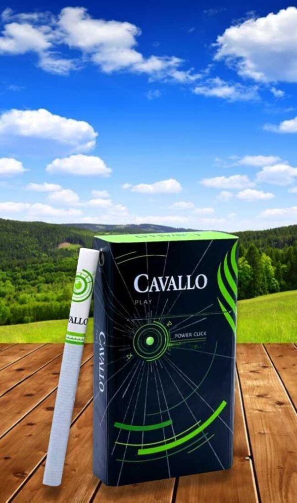 บุหรี่ Cavallo Play Green Power Click (1เม็ดบีบ) 1 คอตตอน