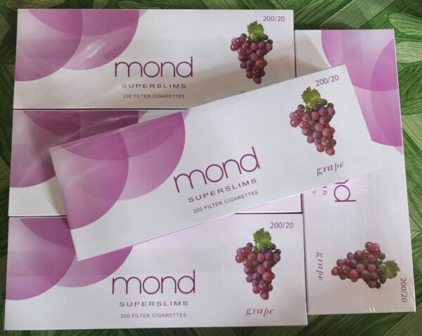 บุหรี่ผลไม้ Mond Grape Slims กล่อง