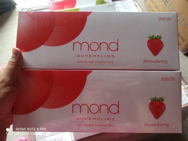 บุหรี่ผลไม้ Mond Strawberry Slims 1กล่อง