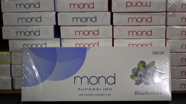 บุหรี่เย็น Mond Blueberries Superslims กล่อง