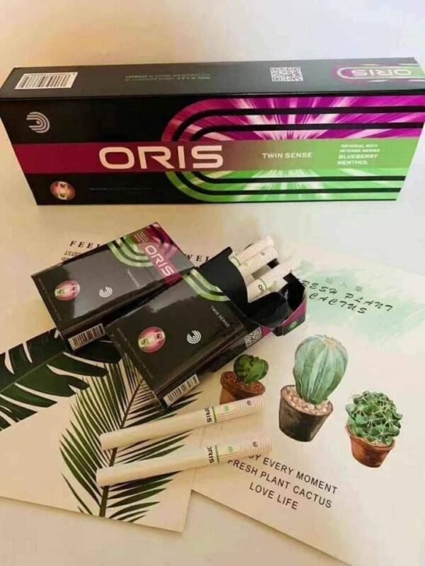 บุหรี่เย็น Oris Twin Sense Blueberry Menthol (2เม็ดบีบ) 1คอตตอน