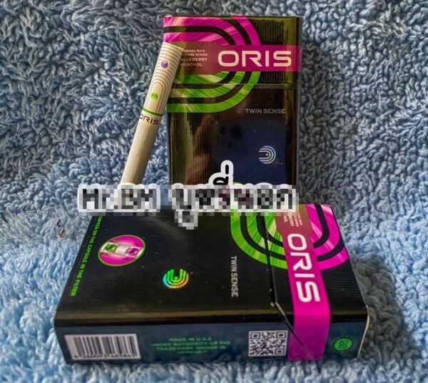 บุหรี่เย็น Oris Twin Sense Blueberry Menthol (2เม็ดบีบ) ส่งฟรีทั่วไทย