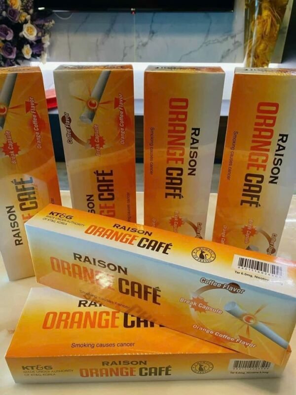 รีวิวบุหรี่นอก RAISON ORANGE & CAFE 1แพ็ค