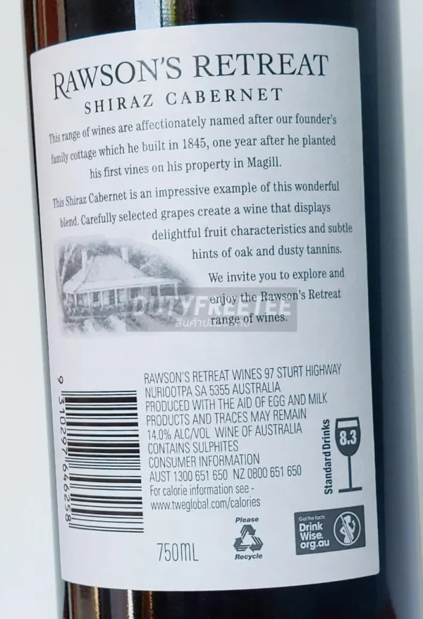 Rawson Retreat Shiraz Cabernet 2019 ส่ง Grab ด่วนทันใจ! 🛵