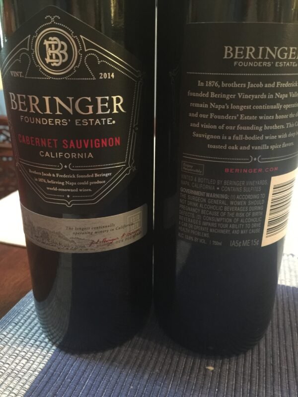 บริการจัดส่งด่วนผ่าน Grab Beringer Founders' Estate Cabernet Sauvignon 2016 🛵💨