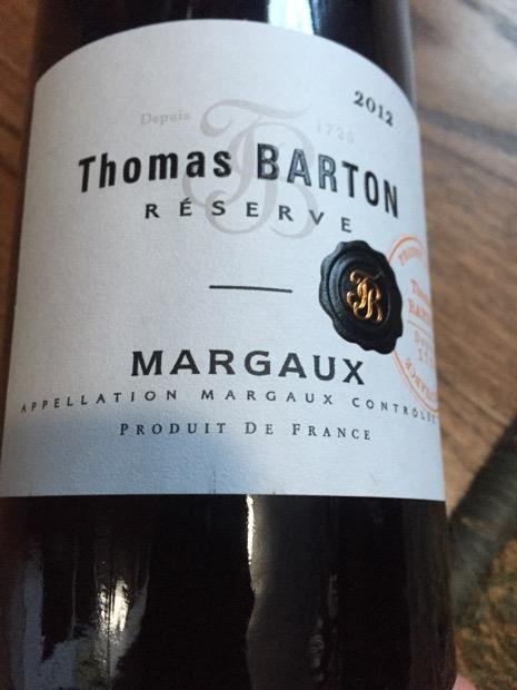 Thomas Barton Reserve Margaux 2012 ด่วนทันใจ