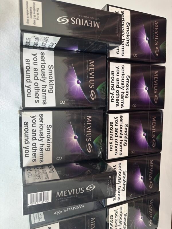 Mevius Option Purple 8 1เม็ดบีบ ส่งฟรี