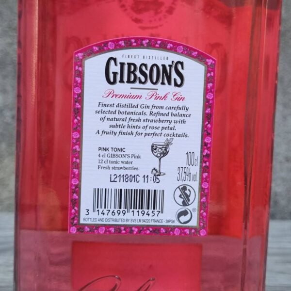 Gibson's Pink Premium Gin - Image 4